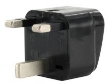 UK Plug Adapter Grounded Type G SS414 - Black - Angle Shot