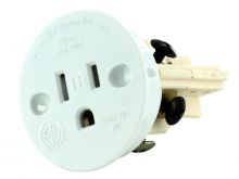 Sillites - Self Contained Receptacle - Tamper Resistant - Includes Cover Cap and Mounting Screws - White