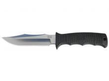 SOG SEAL Pup Elite Fixed Blade Knife - 4.85-inch Partially Serrated, Clip Point - Black TiNi - Black Handle - with Kydex Sheath