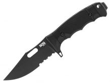 SOG SEAL FX Fixed Blade Knife - 4.30 Inch Blade, Clip Point - Partially Serrated - Blackout
