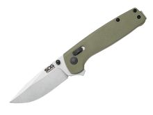 SOG Terminus XR G10 - 2.95 Inch Stonewashed Clip Point Blade - OD Green - Clam Packaging