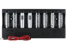 Streamlight 8-Bay 18650 Battery Bank Charger Kit - Includes 8 x 18650 - 12V DC with Bare Leads (20223) or 120V/100V AC (20224)