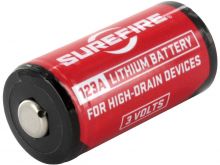 SureFire SF123A CR123A 1550mAh 3V Lithium (LiMnO2) Button Top Battery - Bulk