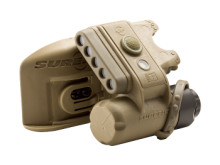 SureFire HL1-A Variable-Output Helmet Light with 3 x White, 2 x Blue and 1 x Infrared IFF LEDs - 19.2 Lumens - Includes 1 x CR123A - Desert Tan - Clam Shell (HL1-A-TN-CS)