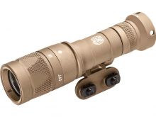 SureFire M340V Mini IR Scout Light Pro Compact LED Weapon Light - 250 Lumens - 100mW - Includes 1 x CR123A, MLOK Mount and Z68 Tailcap - Tan