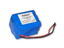 Tenergy 18650 6600mAh 11.1V Protected Lithium Ion (Li-ion) Bare Leads Battery - Bulk (31019)