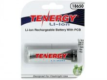 Tenergy 30049 18650 2600mAh 3.7V Protected Lithium Ion (Li-ion) Button Top Battery - Retail Card
