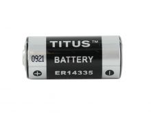Titus ER14335 2/3 AA 1650mAh 3.6V Lithium Thionyl Chloride (LiSOCI2) Button Top Battery - Bulk