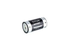 Titus ER26500M 6500mAh 3.6V Primary Lithium-Thionyl Chloride Battery (LiSOCI2) - C Size Spiral Cell