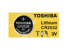 Toshiba CR2032 220mAh 3V Lithium (LiMnO2) Coin Cell Battery - 1 Piece Tear Strip, Sold Individually
