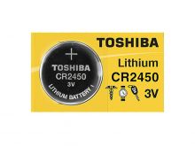 Toshiba CR2450 620mAh 3V Lithium (LiMnO2) Coin Cell Battery - 1 Piece Tear Strip, Sold Individually