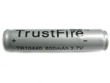 TrustFire TR 10440 600mAh 3.7V Protected Lithium Ion (Li-ion) Button Top Battery - Bulk