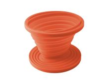 Ultimate Survival Technologies FlexWare Coffee Drip - Heat-Resistant Silicone - 3.25 x 4.5-inch Collapsible #2 Cone Filter Holder - Orange