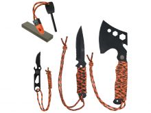 Ultimate Survival Technologies Woodlands Tool Set - 4 Total Tools - Includes Sheaths (20-12469)