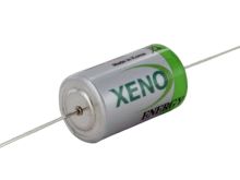 Xeno XL-050F-AX 1/2AA 1200mAh 3.6V 1.2A Lithium Thionyl Chloride (LiSOCI2) Battery with Axial Leads - Bulk