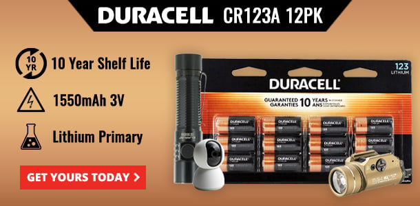 Stock Up on Duracell CR123A Batteries!