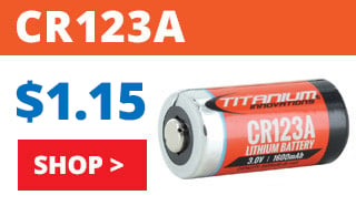 Titanium Innovations CR123A Banner for $1.15